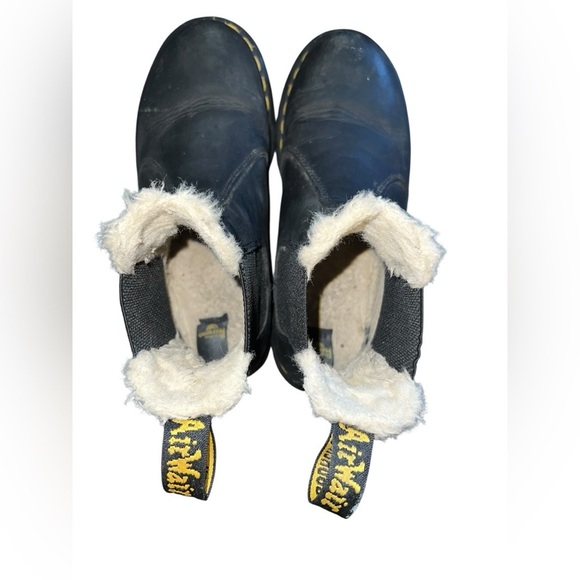 Dr. Martens 2976 Faux Fur-Lined Chelsea Boots – Black – Size 7 - Picture 7 of 7